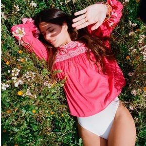 🆕 Zara Long Sleeve Hippie Look Blouse. NWT